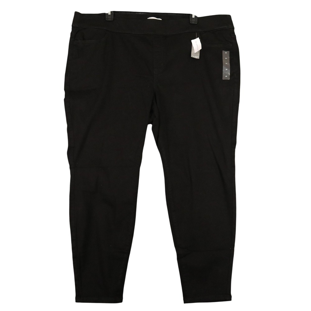 Lane Bryant High Rise Jegging Womens Plus 28 Black Stretch Pull On Pants NWT
